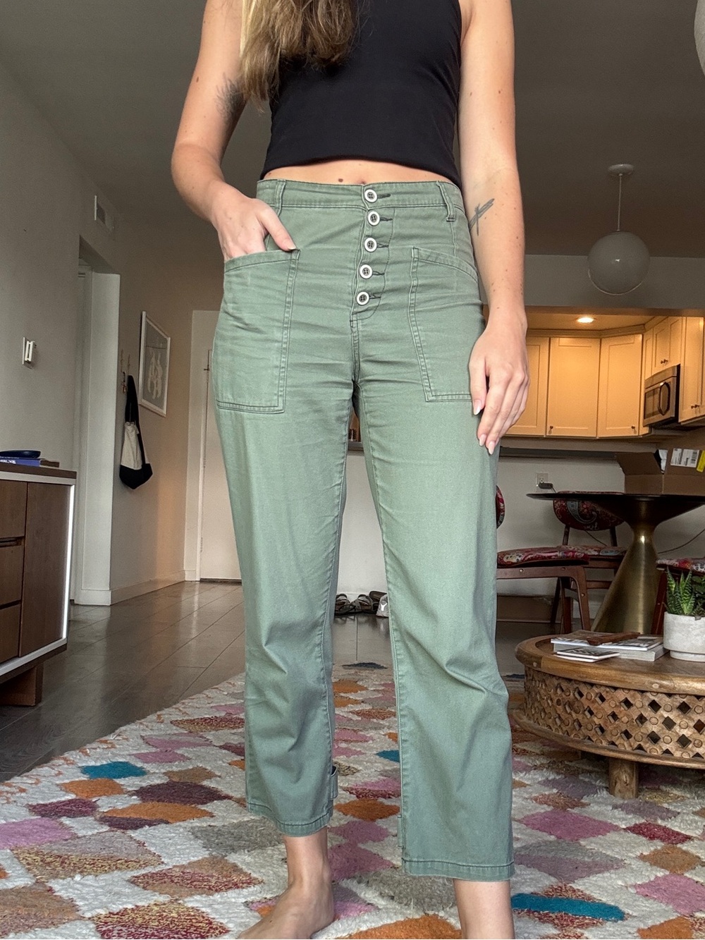 Pistola Olive Green Trousers